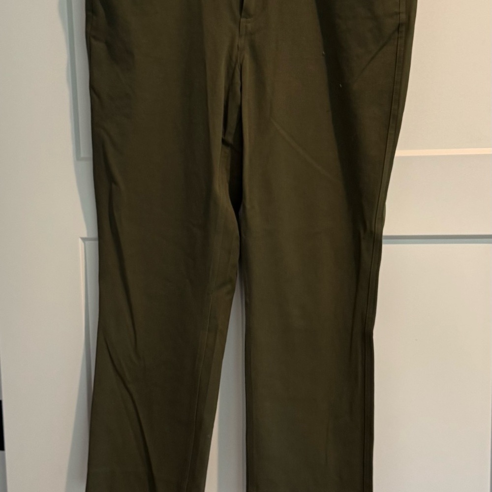Banana Republic olive green slacks. - Picture 2 of 4